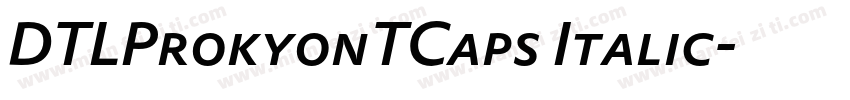 DTLProkyonTCaps Italic字体转换